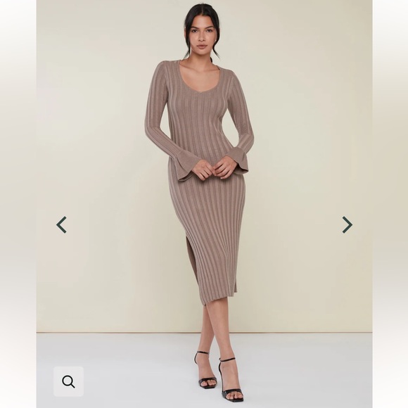 NWT - Rachel Parcell Wide Rib Sweater Dress in Grey - Picture 1 of 10